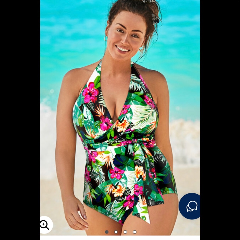 Floral wrap one piece